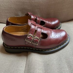 Dr. Martens Mary-Janes, Oxblood, women’s size 9